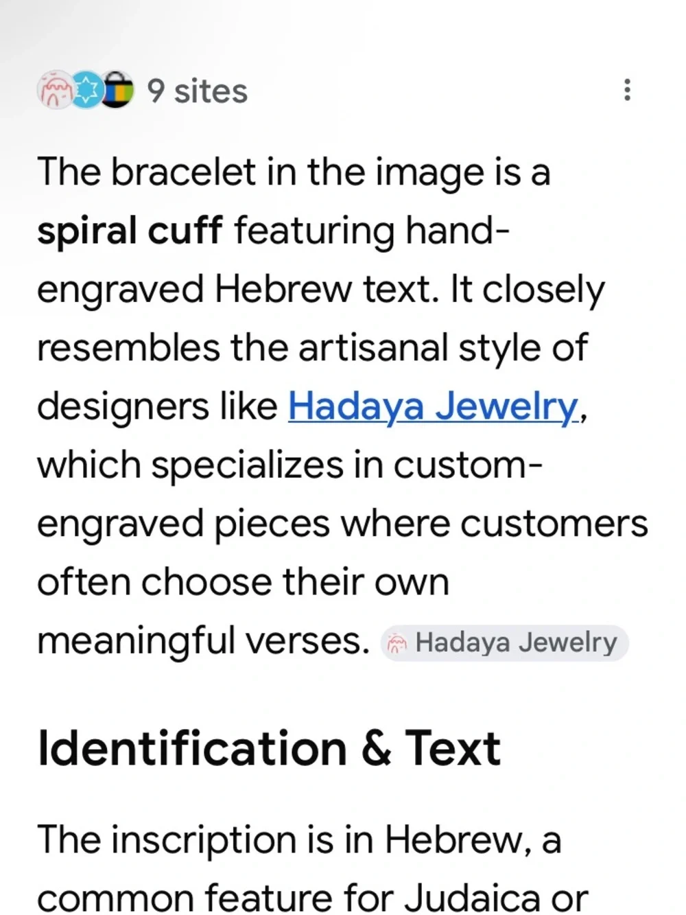 Hebrew Inscribed Sterling Silver Cuff Bracelet Jewelry Used in Good condition